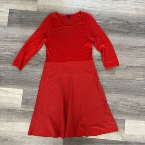 Talbots Burnt Orange Long Sleeve Sweater Dress Lg